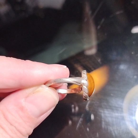 Vintage Uncas 10k GF Shank with a Tigers Eye stone. Has Makers Mark - Picture 5 of 7